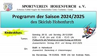 Ausschreibung Skikurs 2024 2025